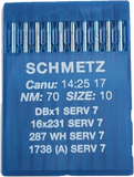 Schmetz Plain Sew Machine Needles. DBx1 16x231 287WH 1738A