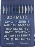 Schmetz Plain Sew Machine Needles. DBx1 16x231 287WH 1738A