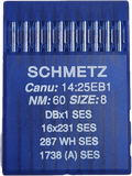 Schmetz Plain Sew Machine Needles. DBx1 16x231 287WH 1738A