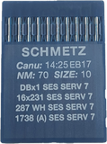 Schmetz Plain Sew Machine Needles. DBx1 16x231 287WH 1738A